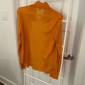 Wilfred sheer orange blouse large